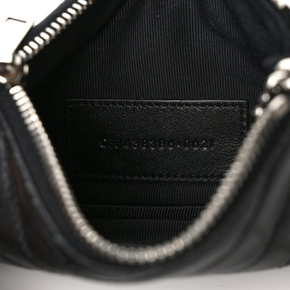 Saint Laurent Calfskin Matelasse Monogram Key Pouch Black 7 of 8