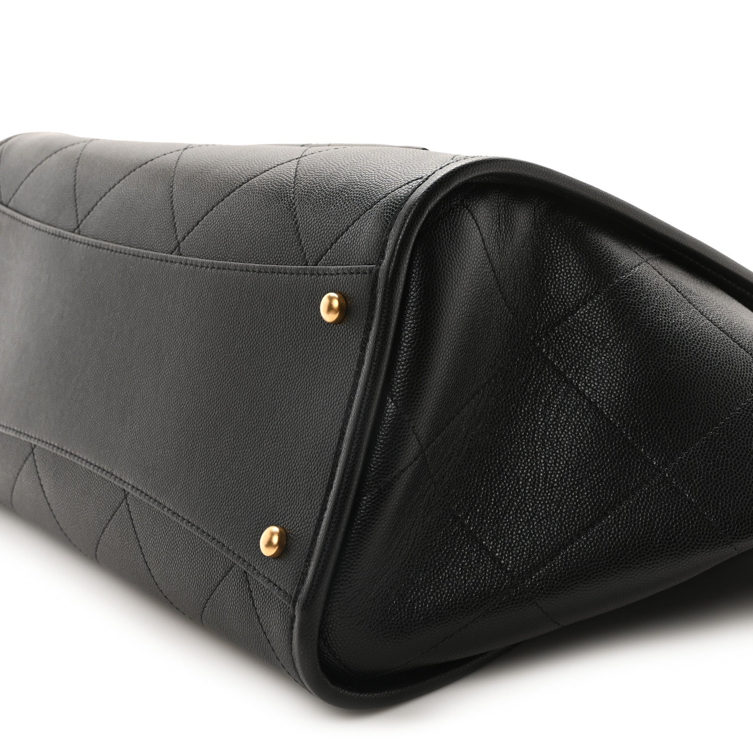 Chanel Caviar Stitched Pocket CC Large Tote Black 11 of 11