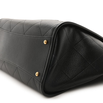 Chanel Caviar Stitched Pocket CC Large Tote Black 11 of 11