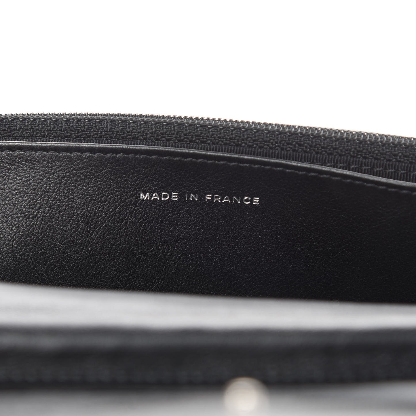 Patent Quilted Wallet On Chain WOC Black