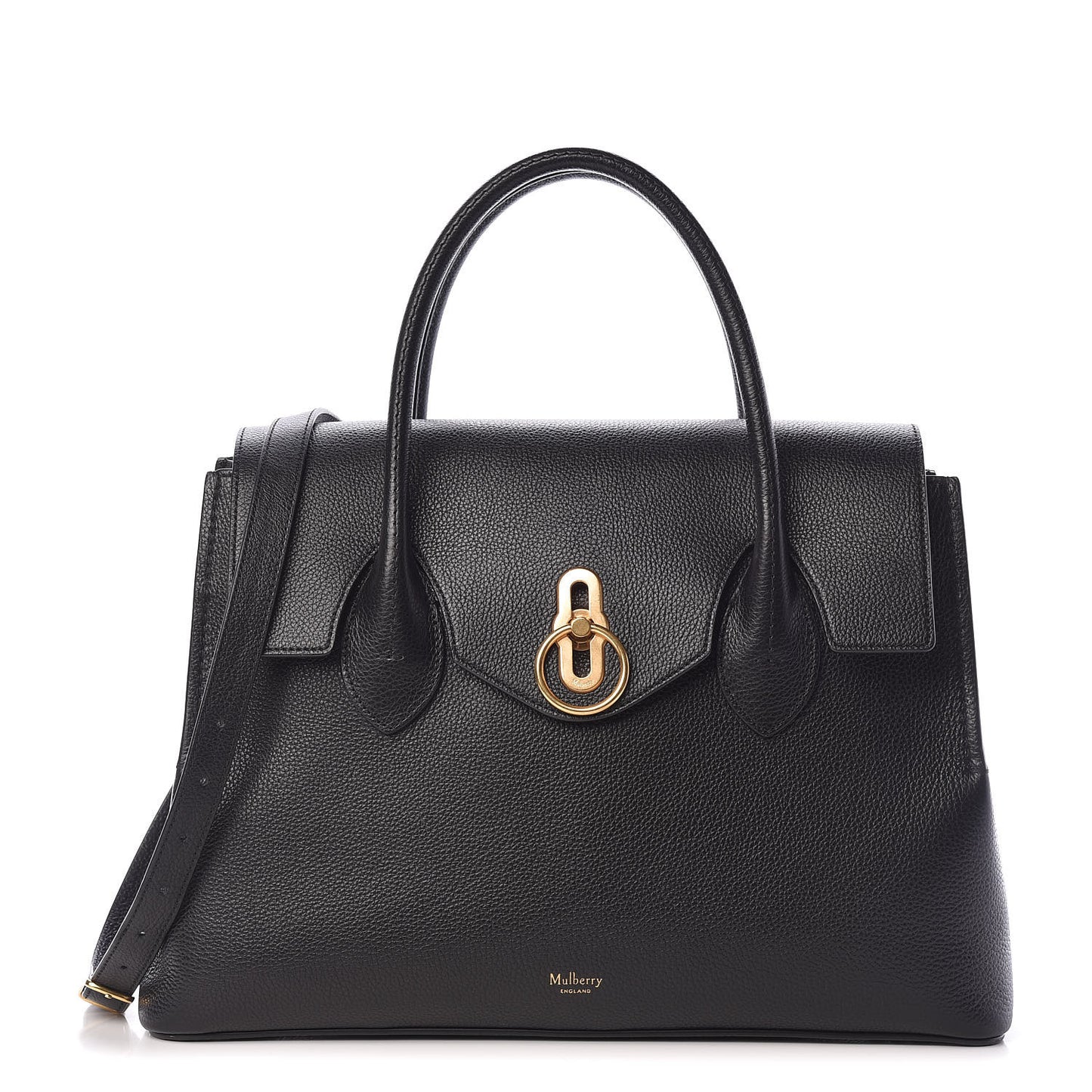 Small Classic Grain Calfskin Seaton Black