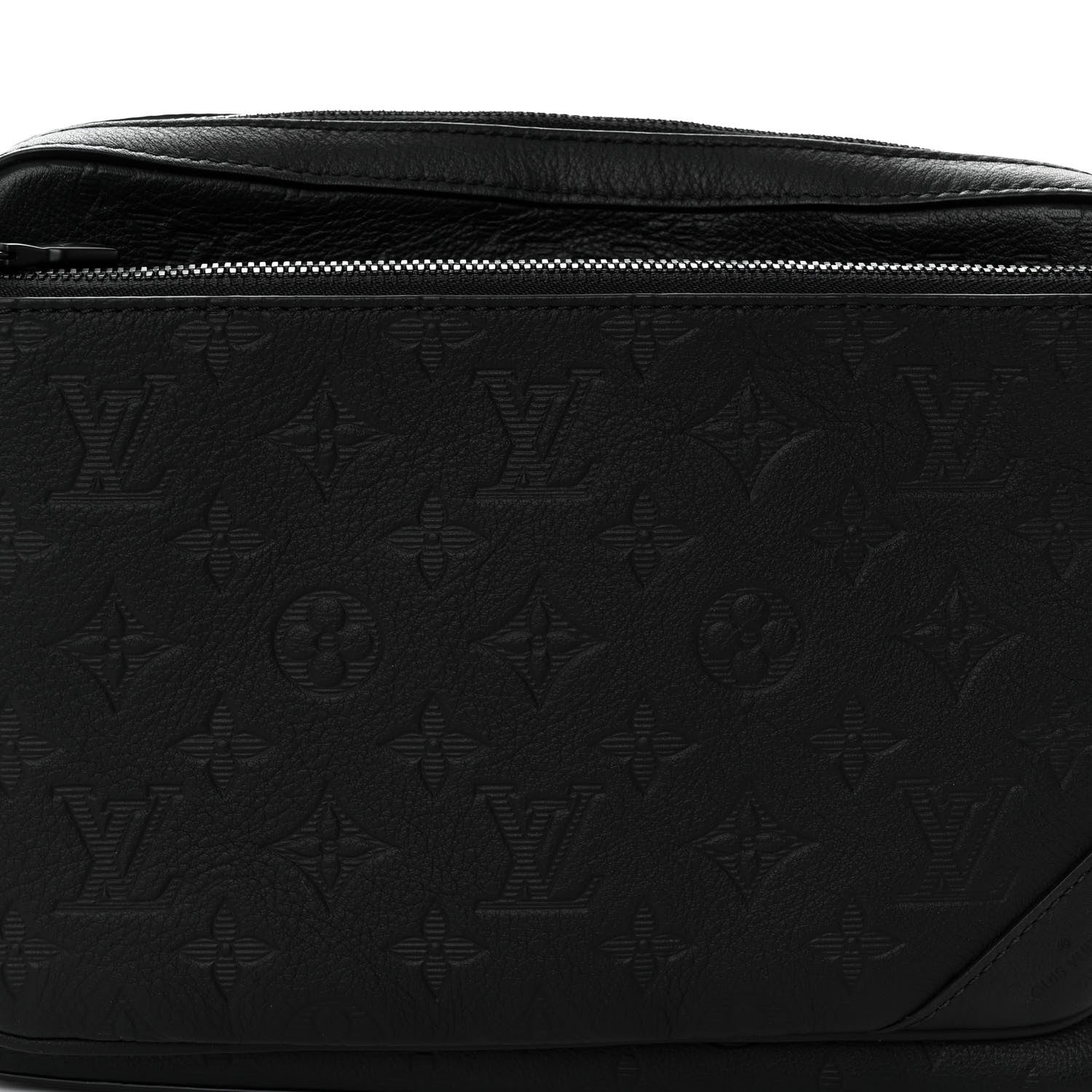 Louis Vuitton Calfskin Monogram Shadow Trio Messenger Black 9 of 11