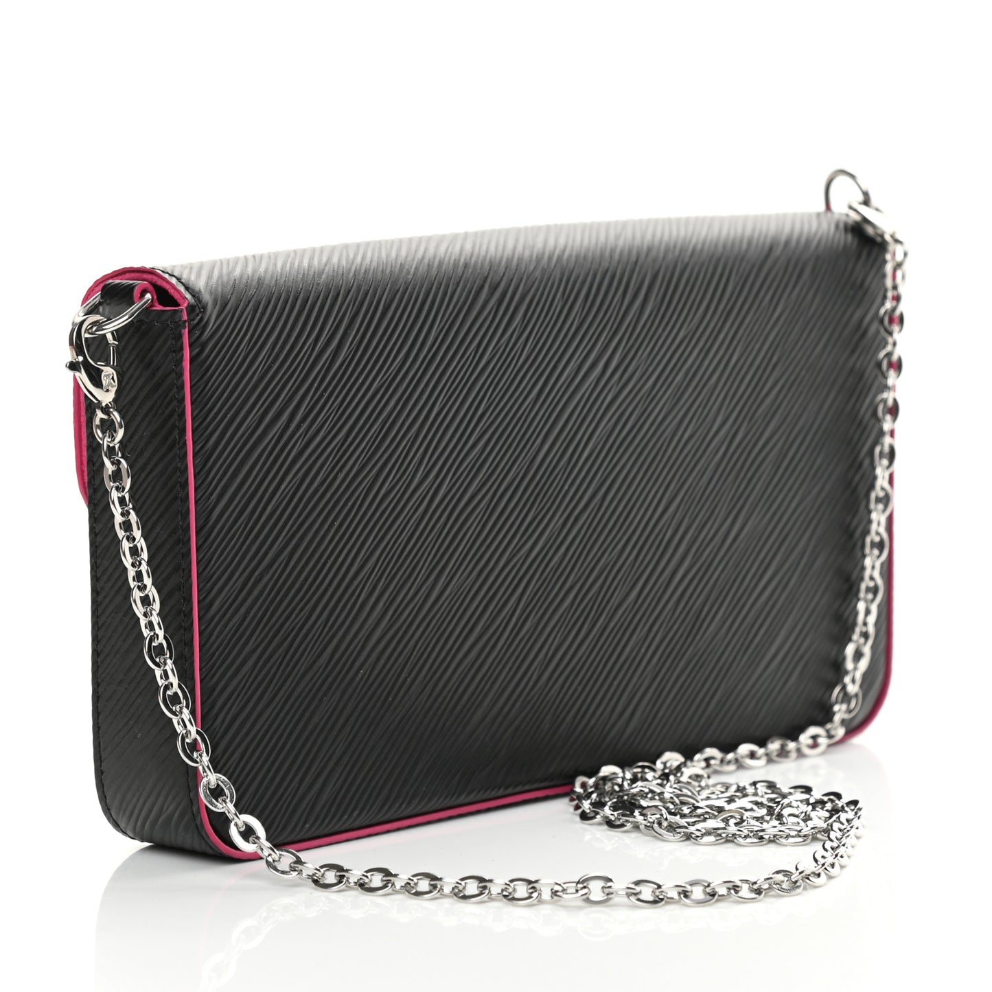 Epi Pochette Felicie Black Hot Pink