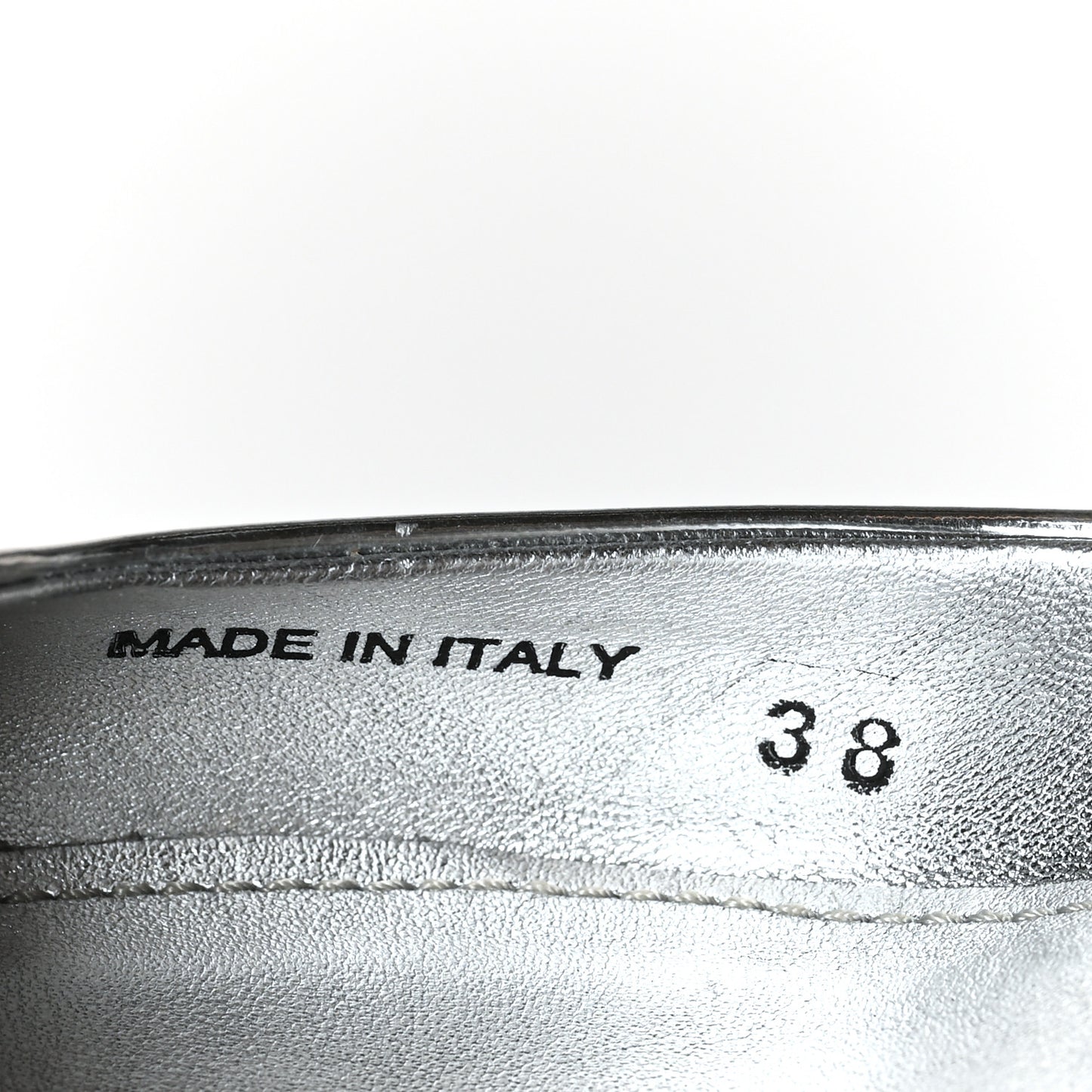 Spazzolato Triangle Logo Pointed Toe 45mm Slingback Pumps 38 Argento