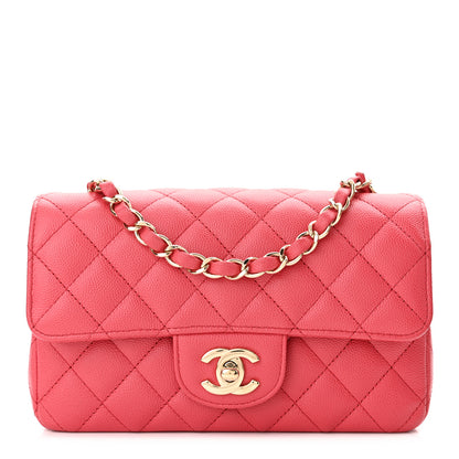 Chanel Caviar Quilted Mini Rectangular Flap Dark Pink 1 of 10