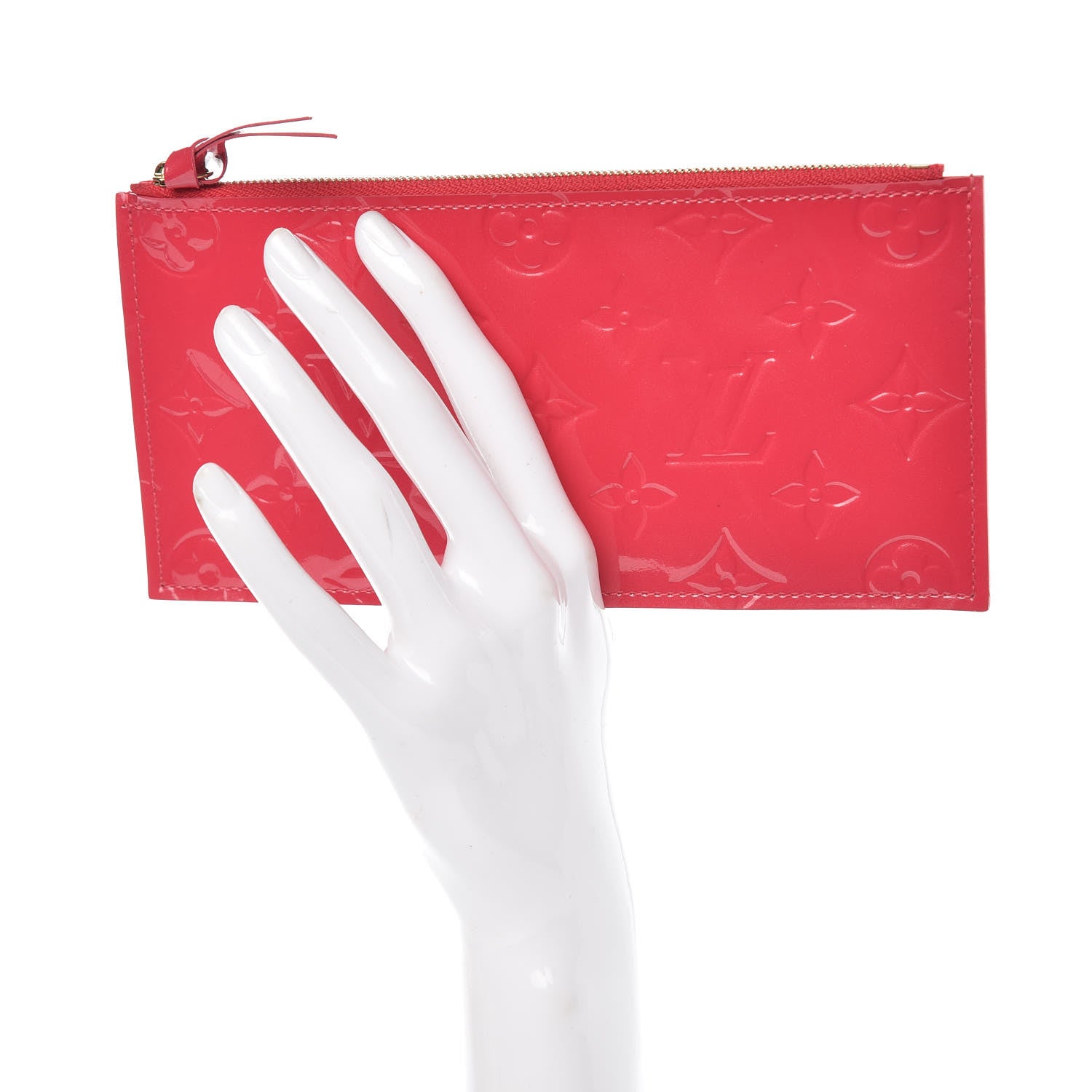 Louis Vuitton Vernis Felicie Chain Wallet Zippered Insert Hot Pink 2 of 6