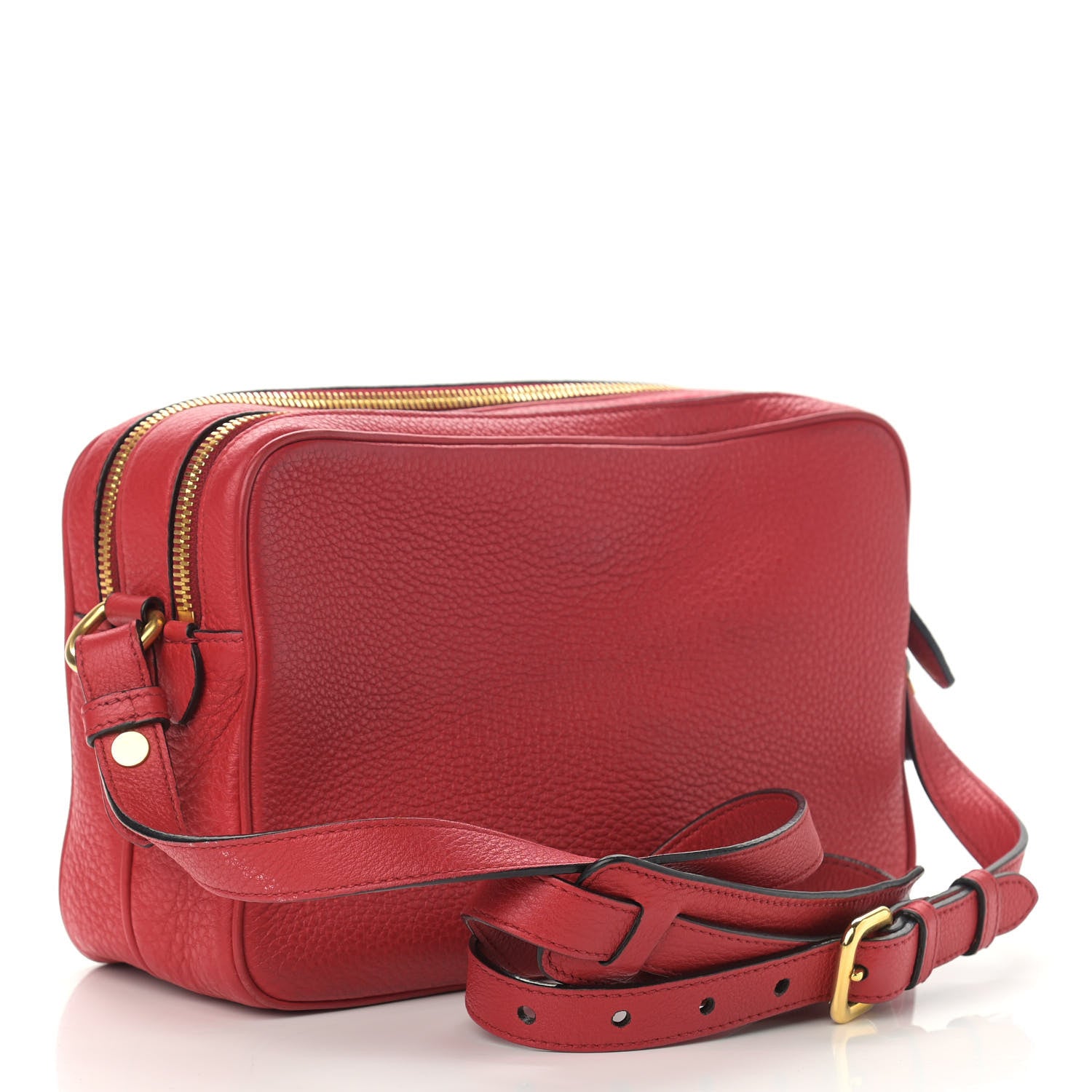 Prada Vitello Phenix Double Zip Camera Bag Rosso 3 of 16