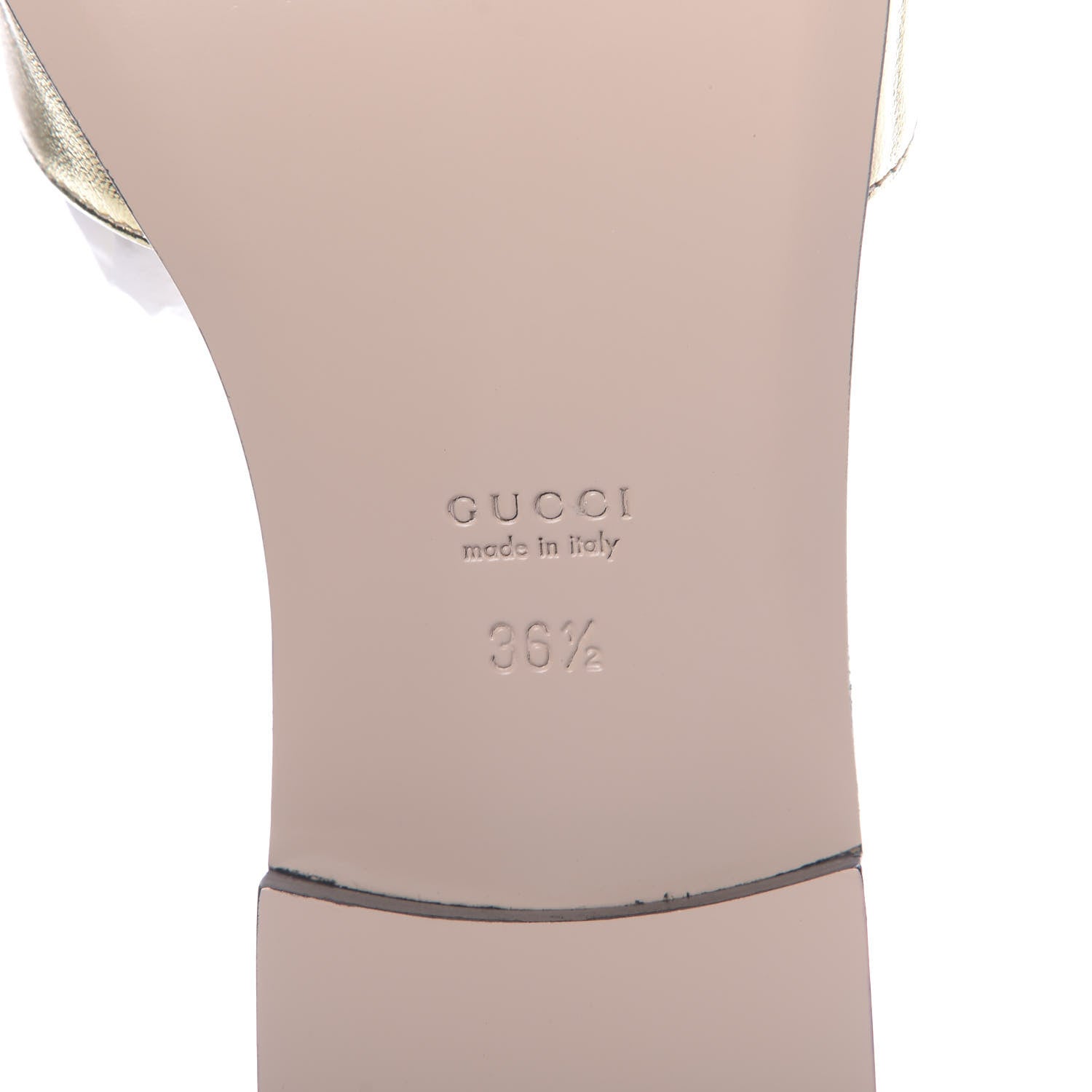 Gucci Metallic Nappa Crystal Square G Madelyn Slide Sandals 36.5 Gold 8 of 9