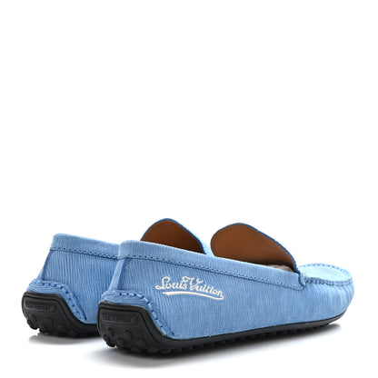 Louis Vuitton Suede Mens Car Shoe Moccasin Loafers 7.5 4 of 8