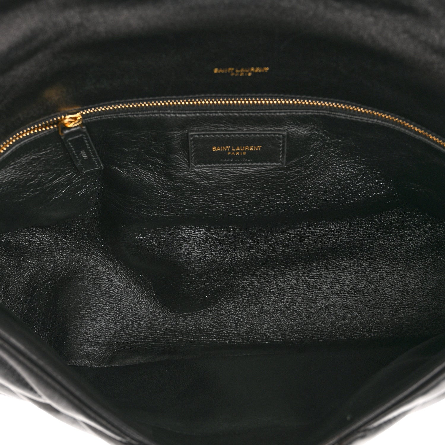Saint Laurent Lambskin Quilted Sade Puffer Envelope Clutch Black 5 of 13