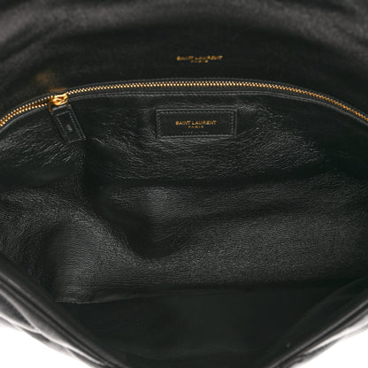 Saint Laurent Lambskin Quilted Sade Puffer Envelope Clutch Black 5 of 13