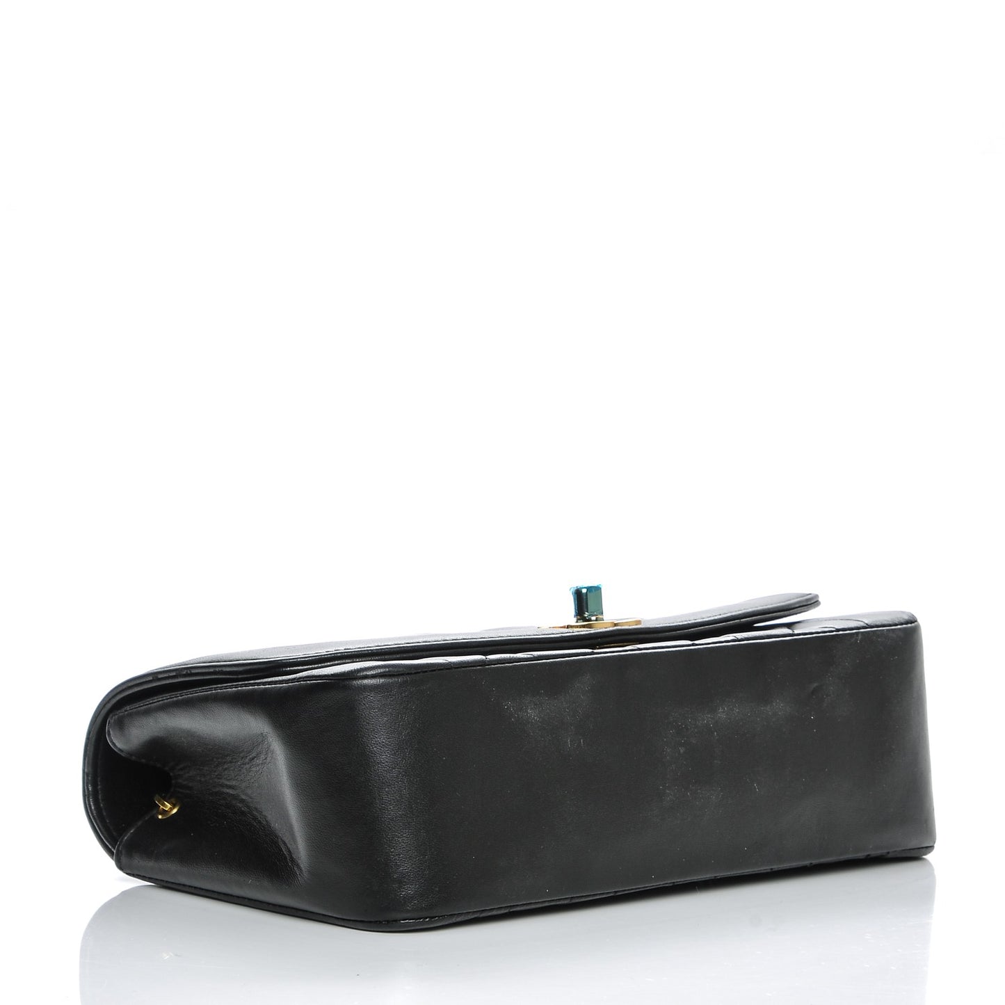 Lambskin Quilted Small Single Flap Black