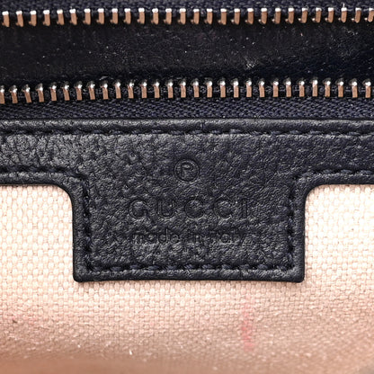 Gucci GG Supreme Monogram Textured Dollar Calfskin Web Studded Mini Ophidia Flap Shoulder Bag Beige Blue 6 of 14