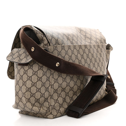 Gucci GG Plus Monogram Messenger Diaper Bag Dark Brown 3 of 10