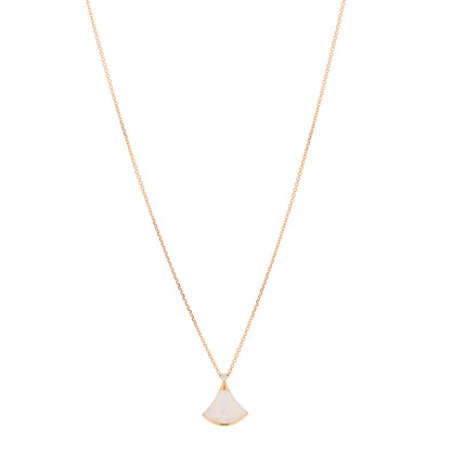 Bulgari 18K Rose Gold Diamond Mother of Pearl Small Divas' Dream Pendant Necklace 1 of 5