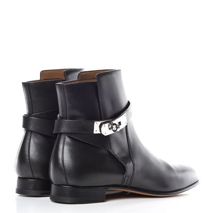Hermes Calfskin Neo Low Boots 37 Black 4 of 10