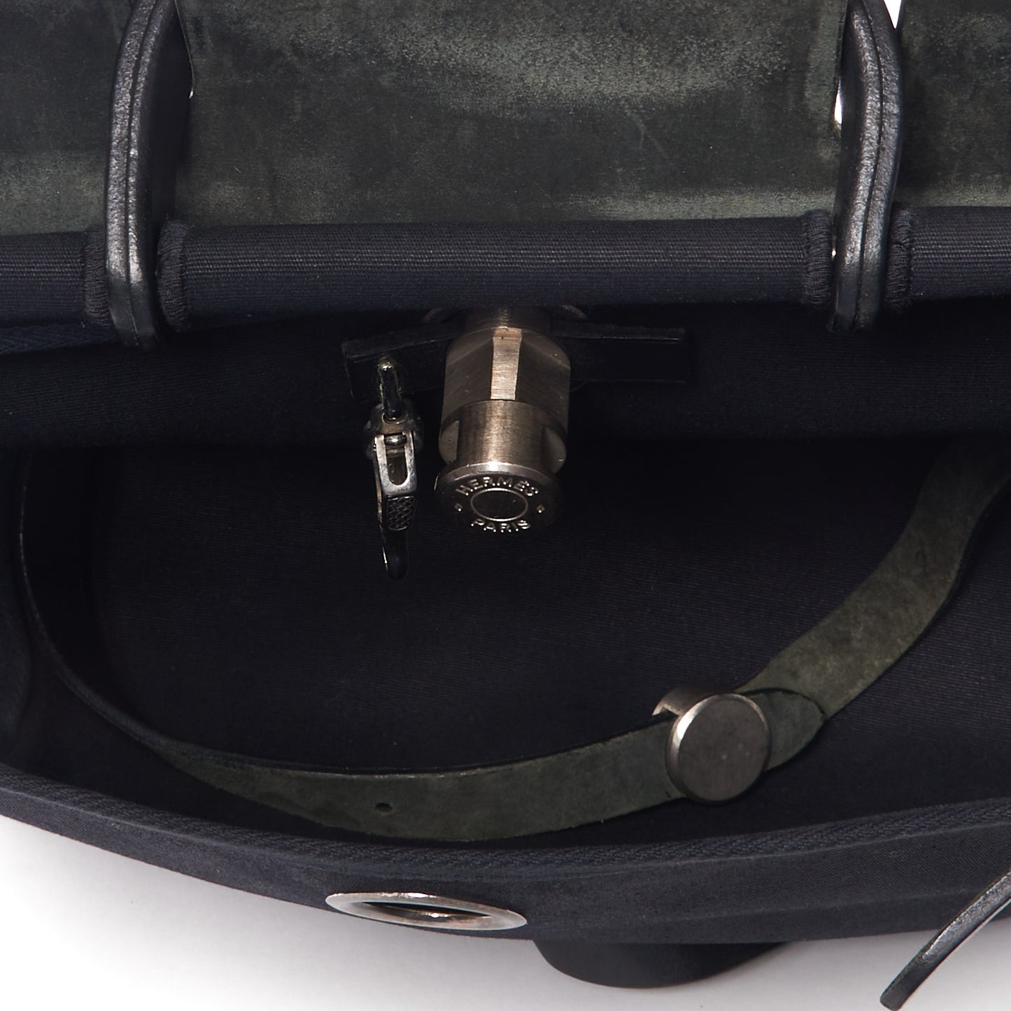 Toile Vache Calfskin Herbag 30 PM Backpack Black