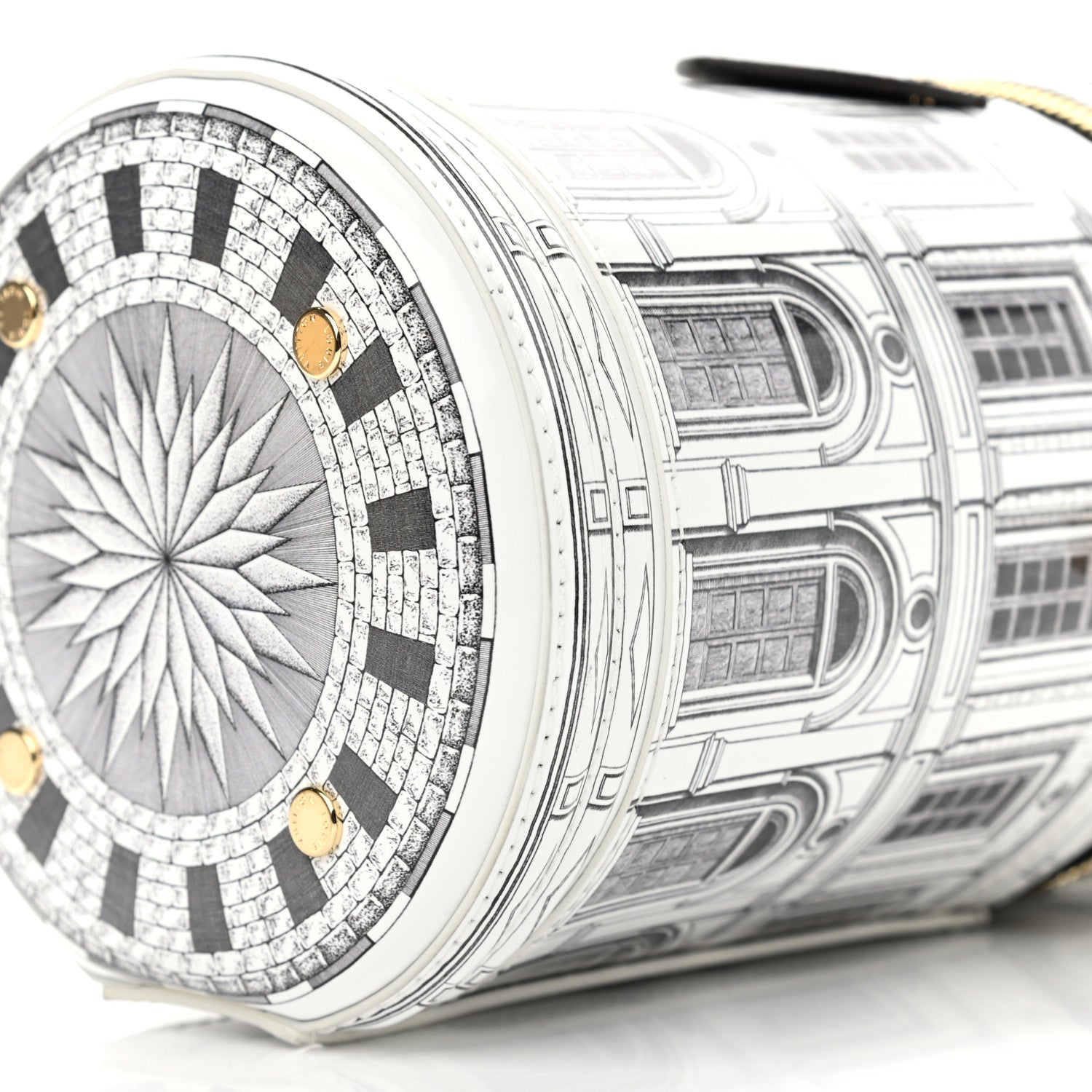 Louis Vuitton X FORNASETTI Calfskin Architettura Cannes Black White 9 of 10