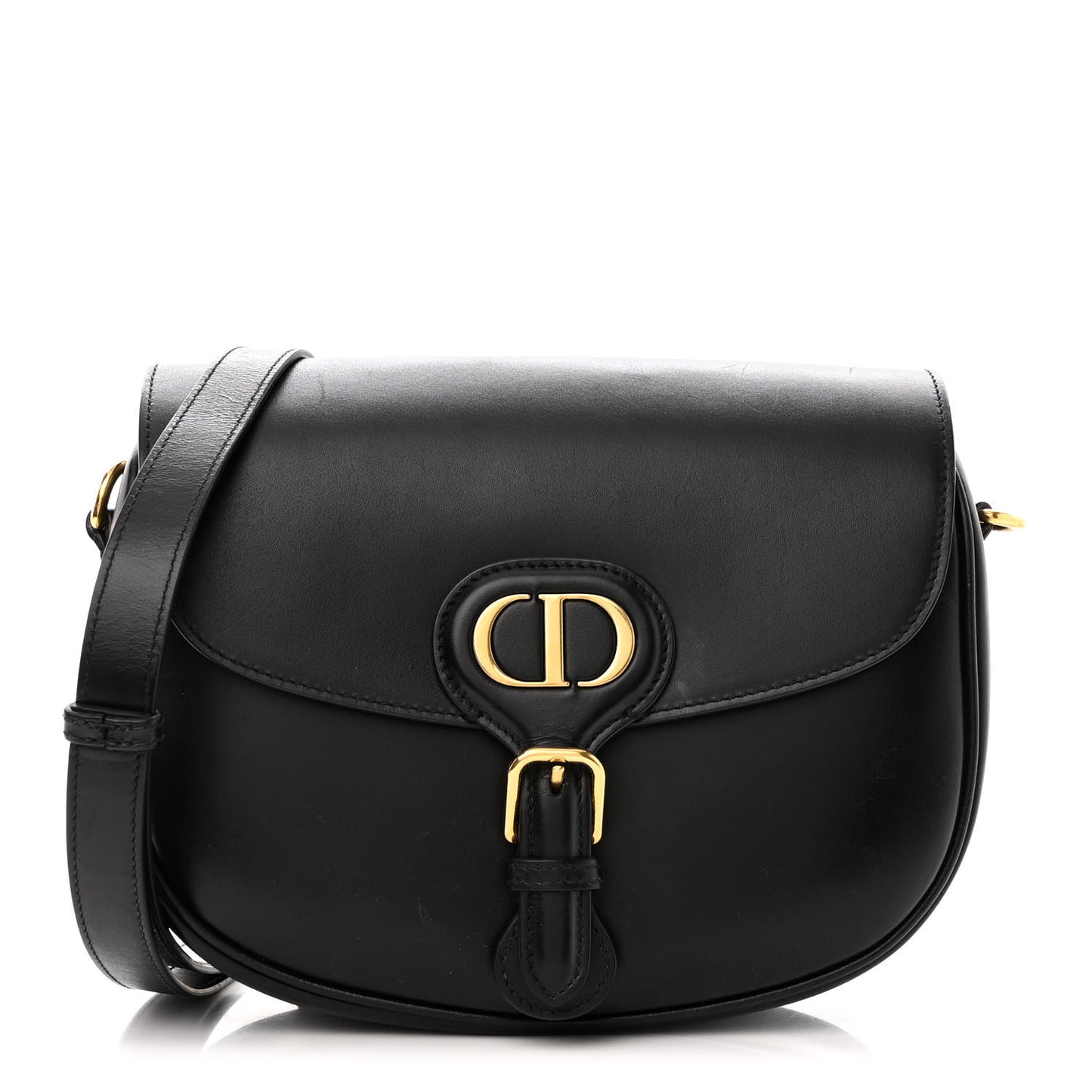 Box Calfskin Medium Bobby Flap Black