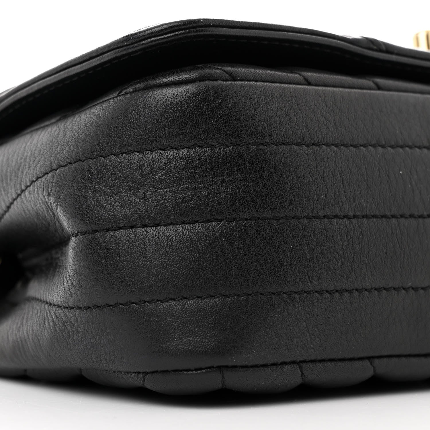 Chanel Calfskin Chevron Quilted Mini Statement Flap Black 9 of 11