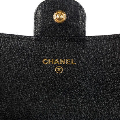 Chanel Patent Goatskin Quilted CC Eyelet Wallet On Chain Black 6 of 7