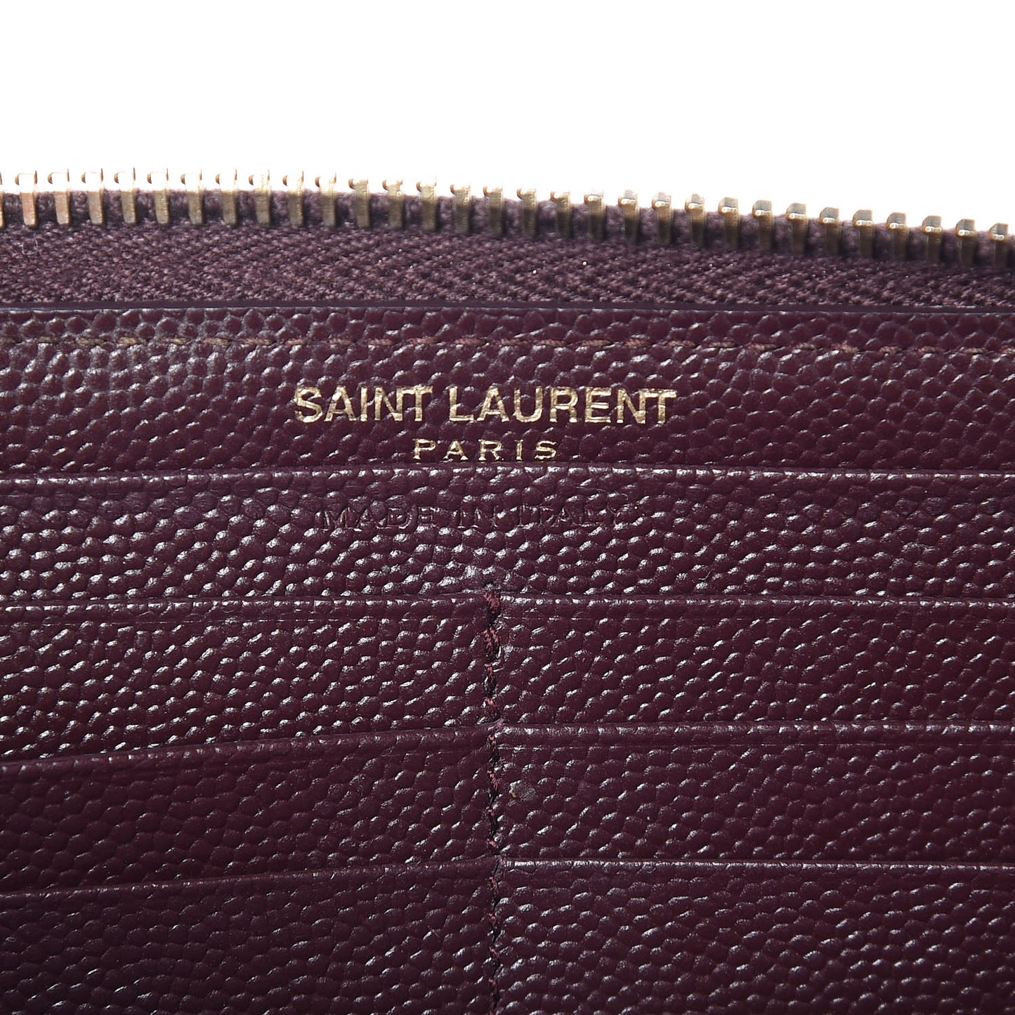 Grain De Poudre Matelasse Chevron Monogram Zip Around Wallet Amaranto