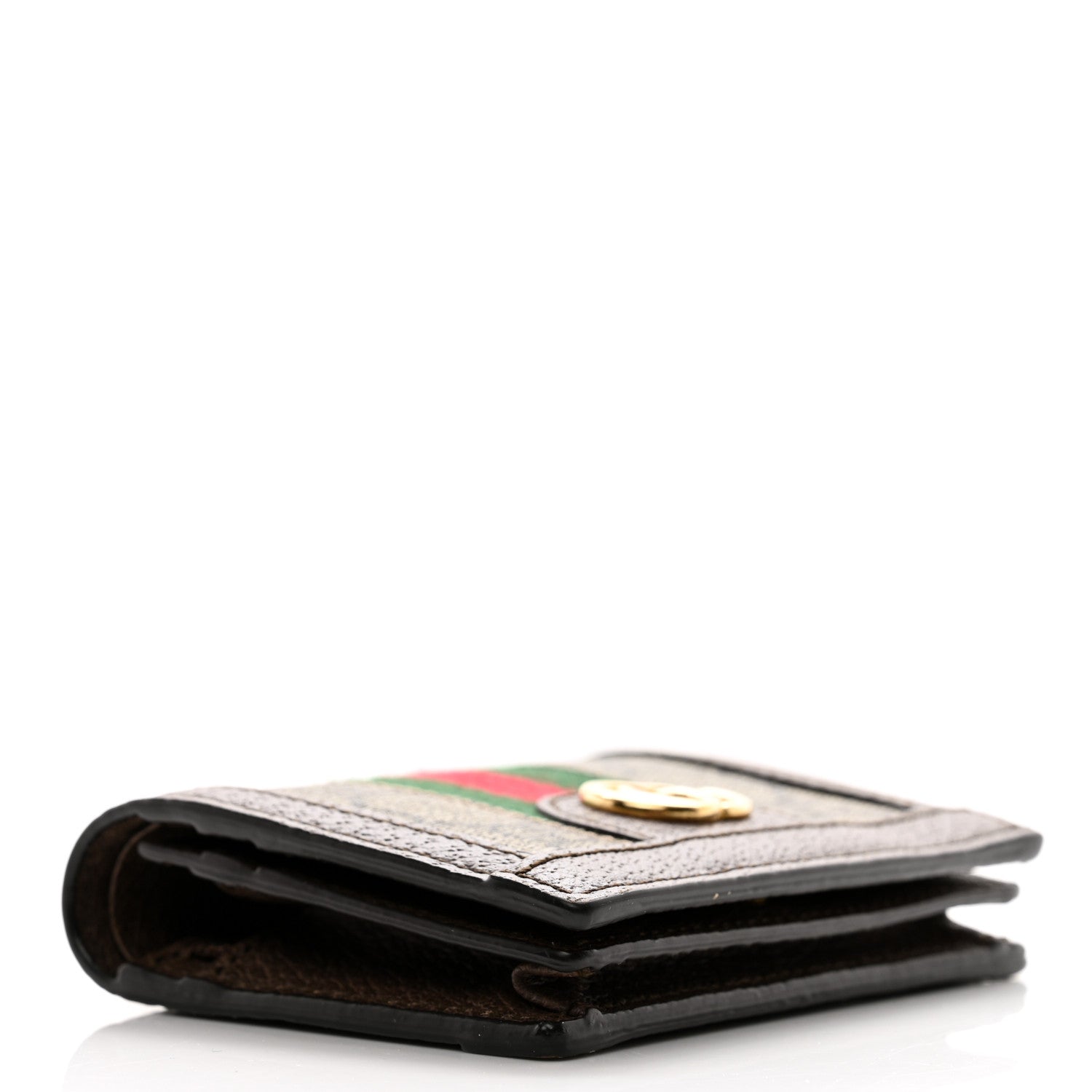 Gucci GG Supreme Monogram Web Ophidia Card Case Beige New Acero 4 of 8