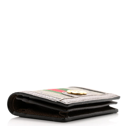 Gucci GG Supreme Monogram Web Ophidia Card Case Beige New Acero 4 of 8