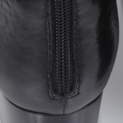 Chanel Leather Cap Toe Tall Boots 40.5 Black 5 of 12