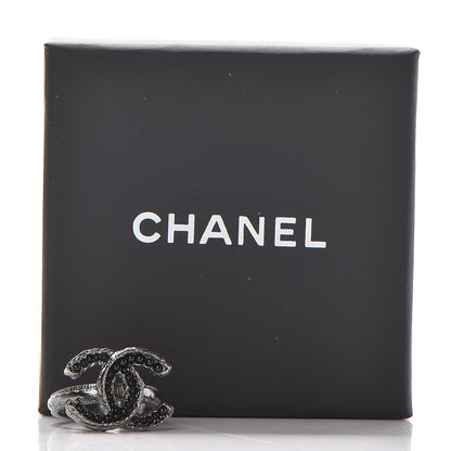 Chanel Ruthenium Bead CC Ring 6 Black 5 of 5