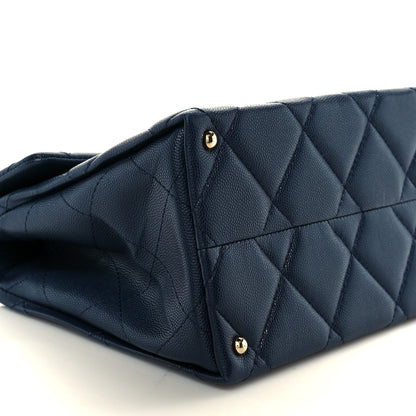 Chanel Caviar Quilted Retro Twist Top Handle Flap Navy 10 of 11