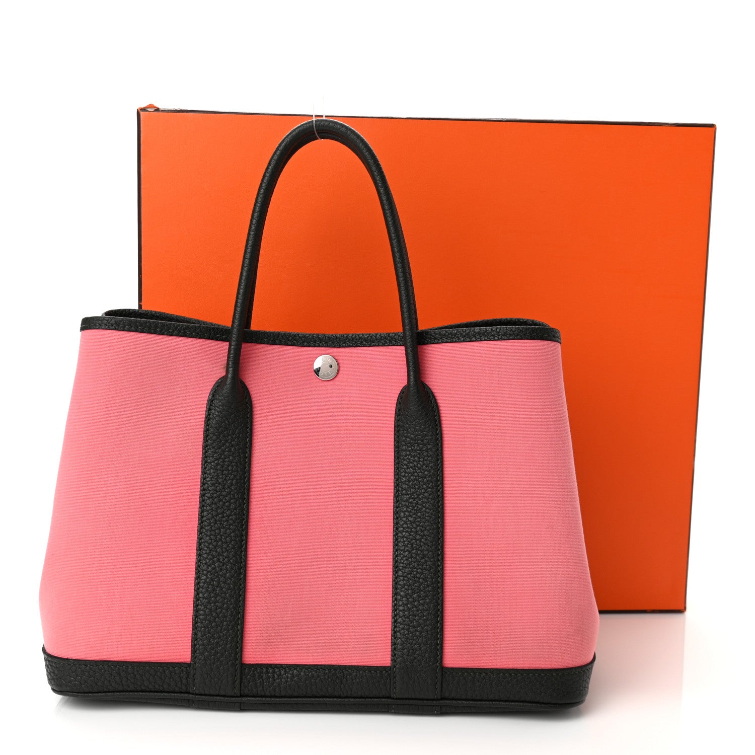 Hermes Toile Officier Negonda Garden Party 30 TPM Rose Jaipur Plomb 11 of 12