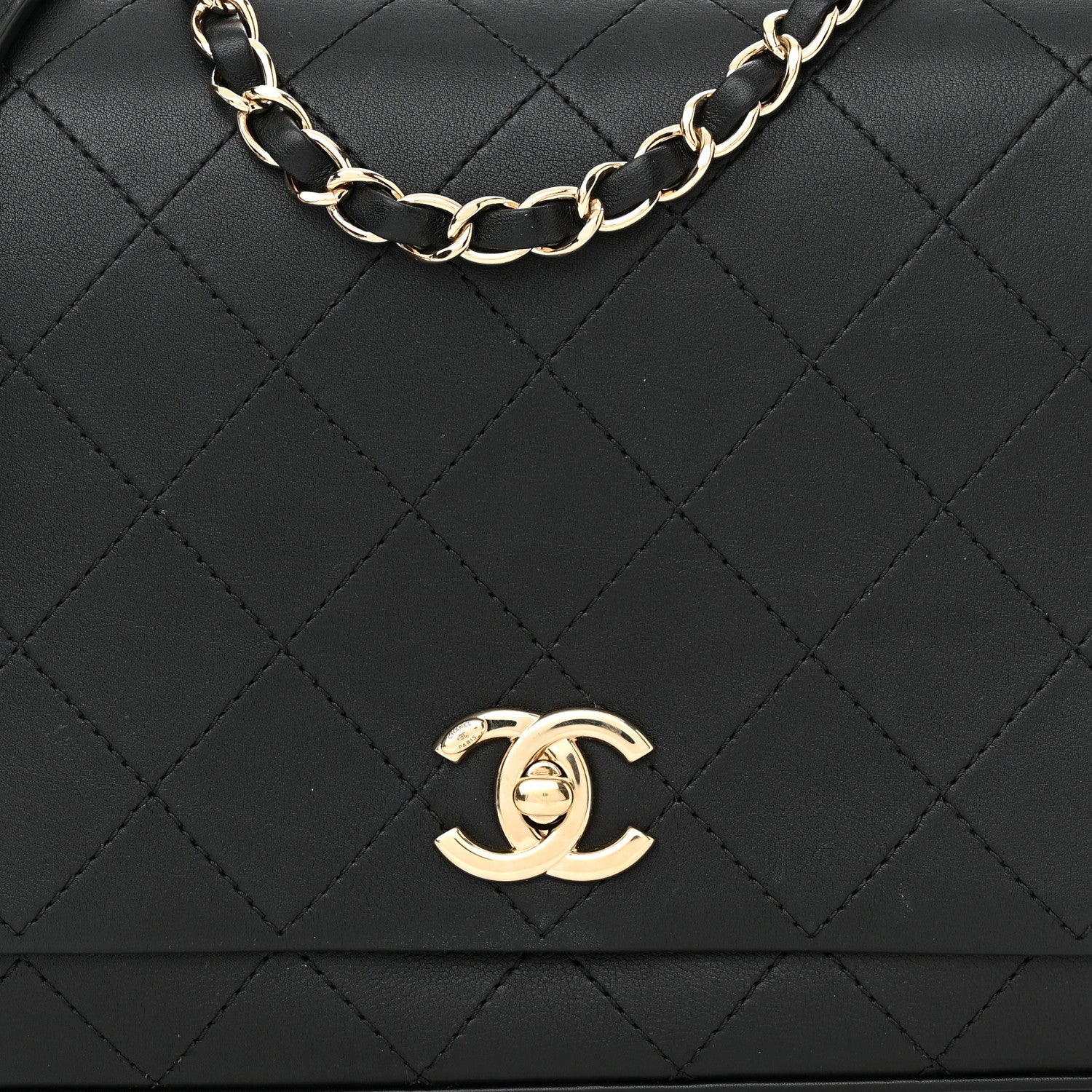 Chanel Calfskin Stitched Large Flap Black 8 of 10