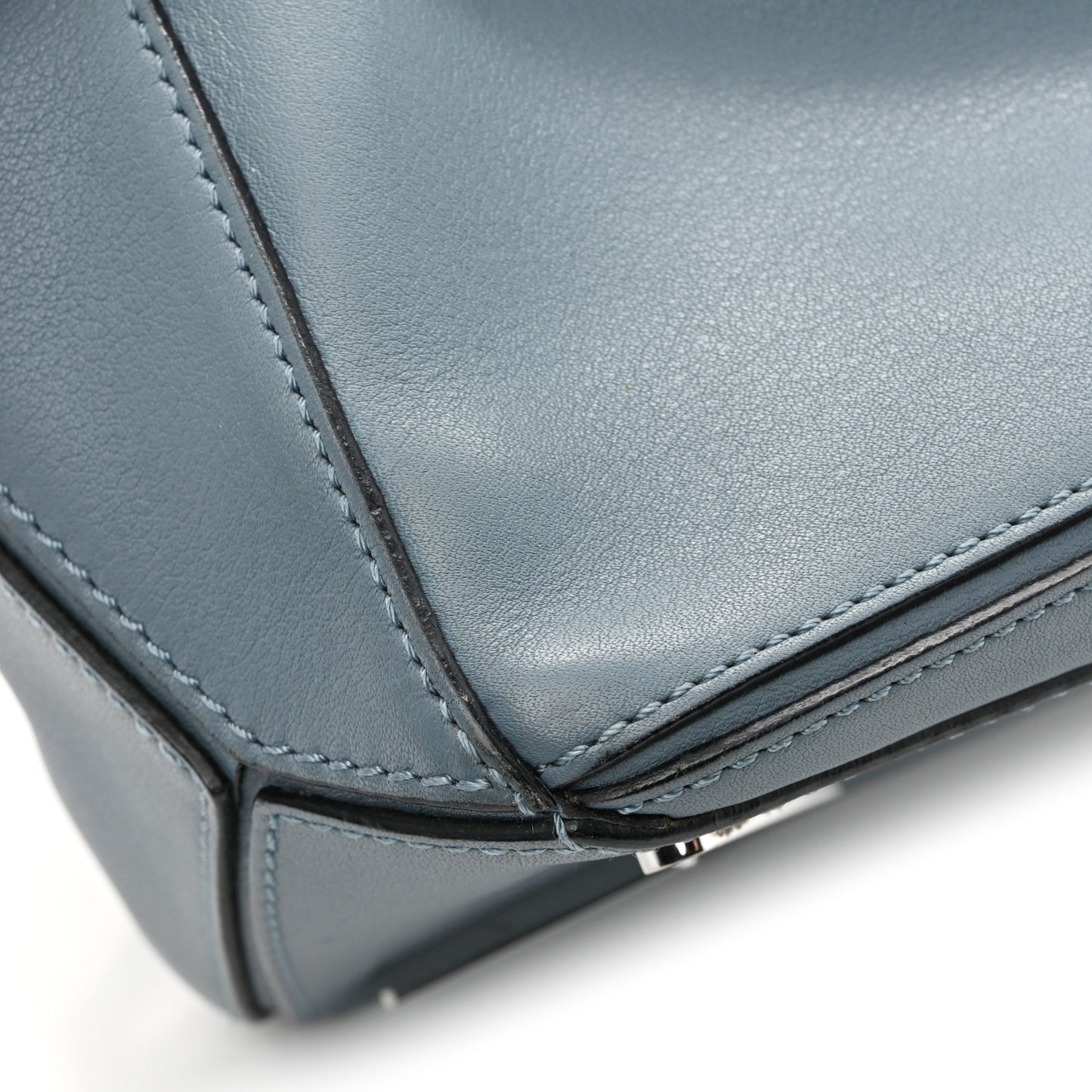 Calfskin Small Puzzle Bag Stone Blue