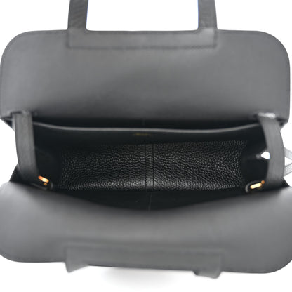 Hermes Taurillon Clemence Halzan 25 Black 6 of 11