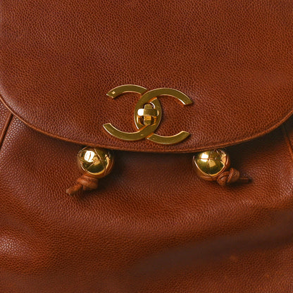 Chanel Caviar CC Backpack Brown 6 of 13
