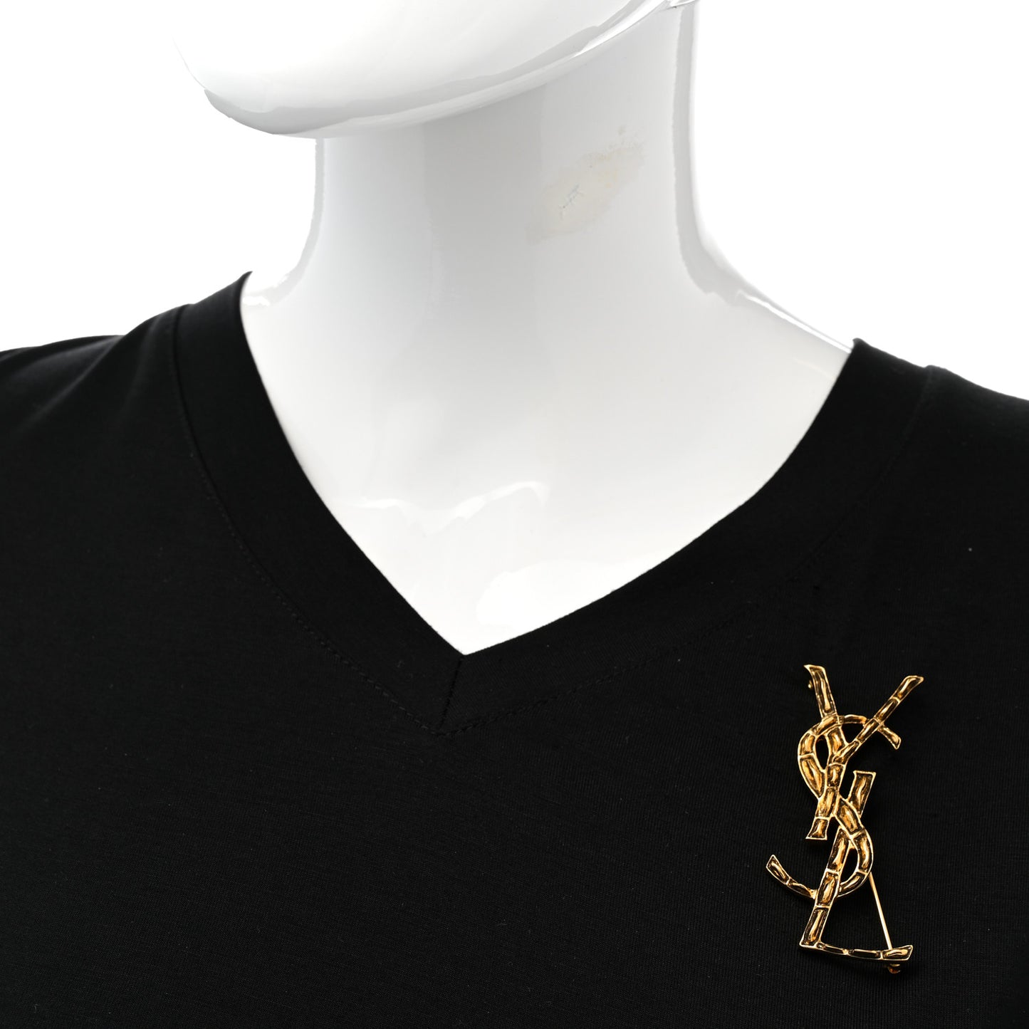 Monogram Crocodile Opyum Brooch Gold