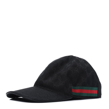 Gucci Monogram Web Baseball Hat S Black 1 of 7