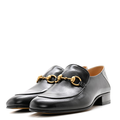 Gucci Goatskin Womens Horsebit Mid-Heel Loafers 38 Black 3 of 10