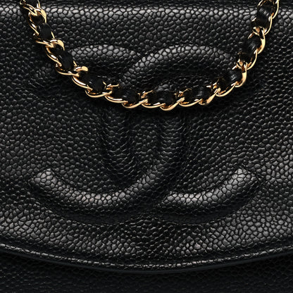 Chanel Caviar Timeless CC Wallet On Chain WOC Black 9 of 14