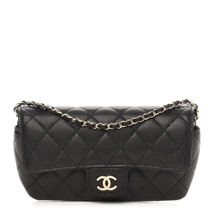 Chanel Caviar Quilted Glasses Case With Chain Black 1 of 12