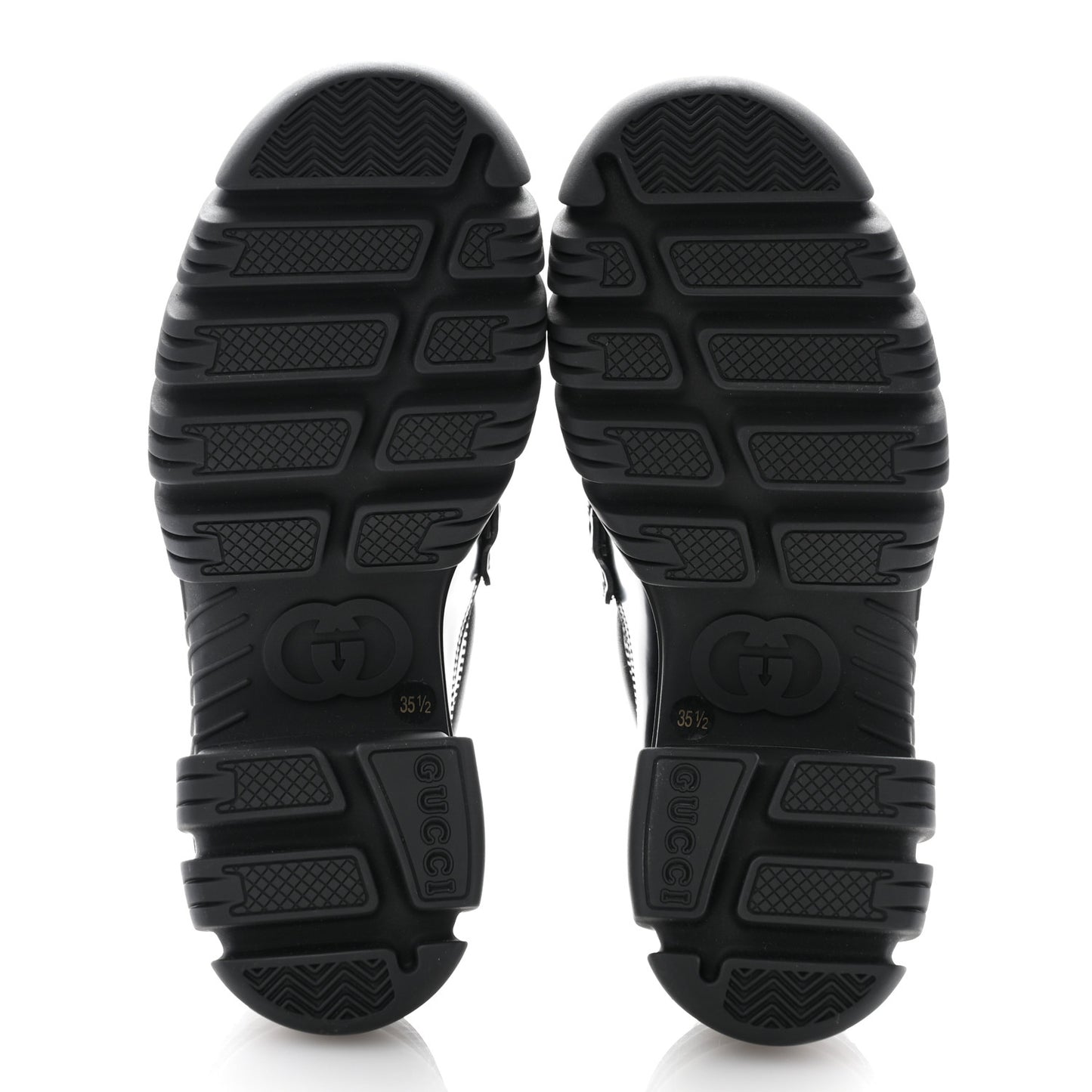 Magnum Calfskin Nappa Samoa Womens Horsebit Platform Chunky Lug Sole 40mm Loafers 35.5 Black