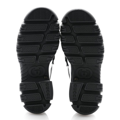 Gucci Magnum Calfskin Nappa Samoa Womens Horsebit Platform Chunky Lug Sole 40mm Loafers 35.5 Black 5 of 9