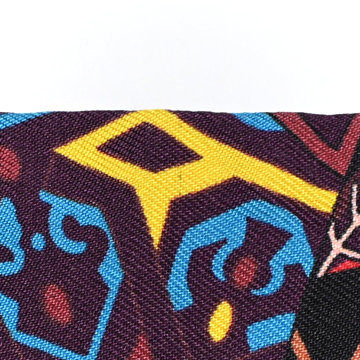 Silk Fleurs et Papillons de Tissus Twilly Black Rouge Bleu