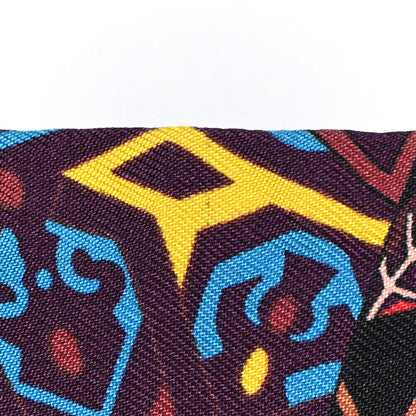 Hermes Silk Fleurs et Papillons de Tissus Twilly Black Rouge Bleu 8 of 9