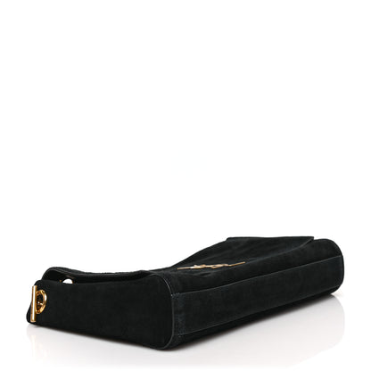 Saint Laurent Smooth Calfskin Suede Medium Reversible Monogram Kate Satchel Black 4 of 8