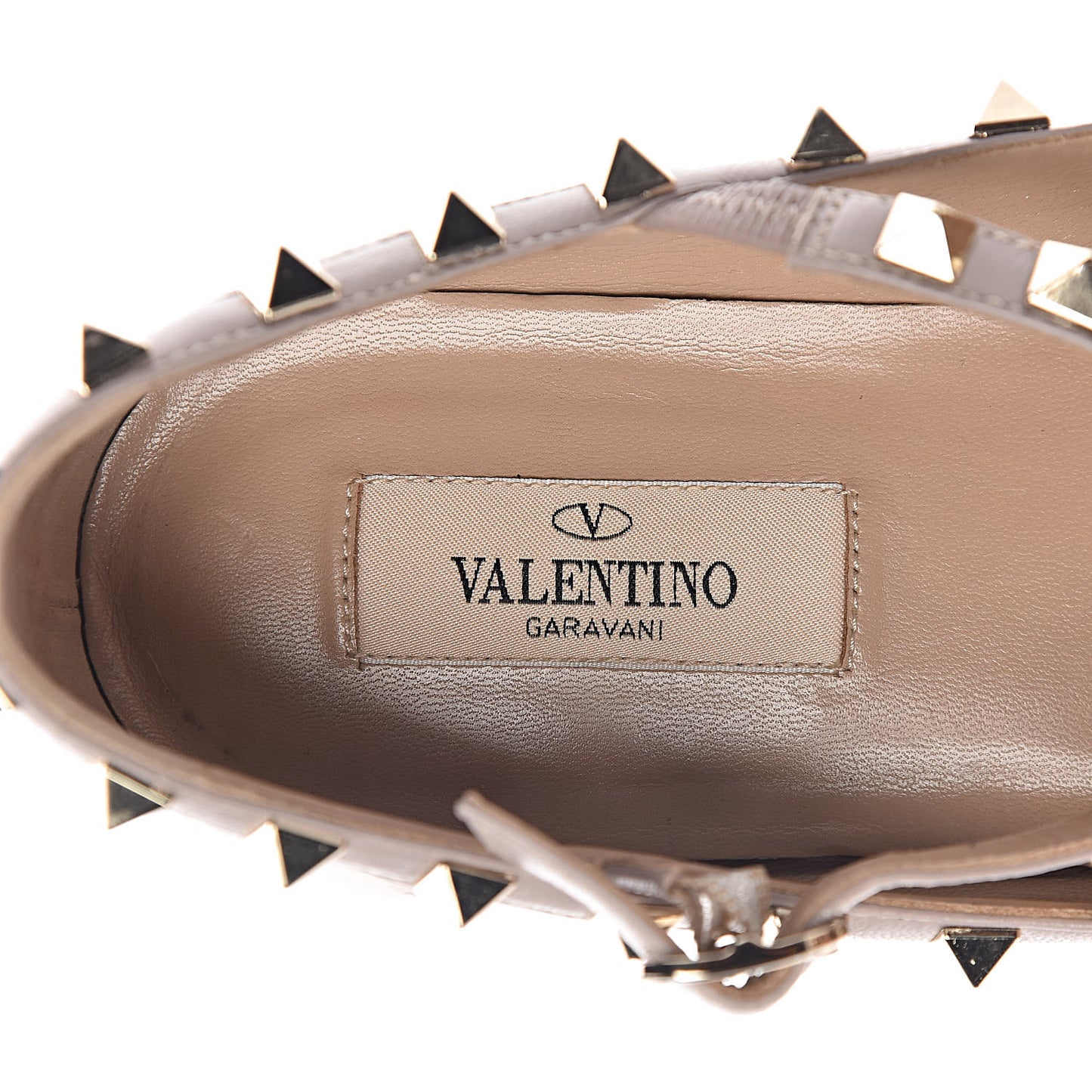 Patent Rockstud Cage Ballerina Flats 37 Poudre