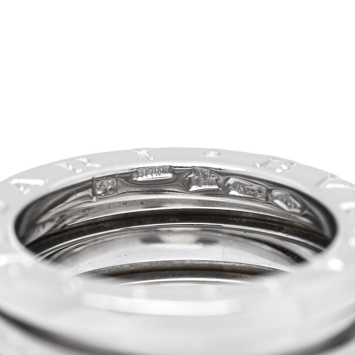 Bulgari 18K White Gold B.Zero1 Three-Band Ring 48 4.5 4 of 4