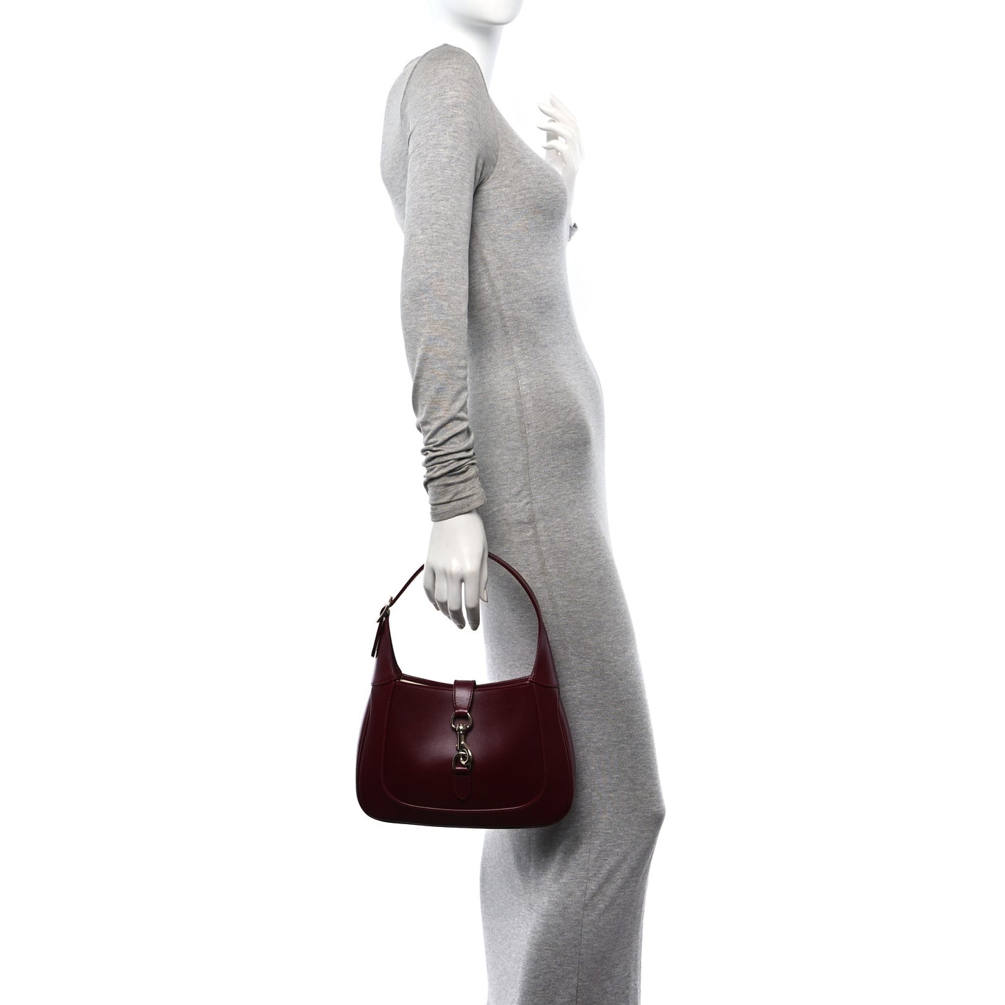 Ancora Calfskin Small Jackie Shoulder Bag Rosso