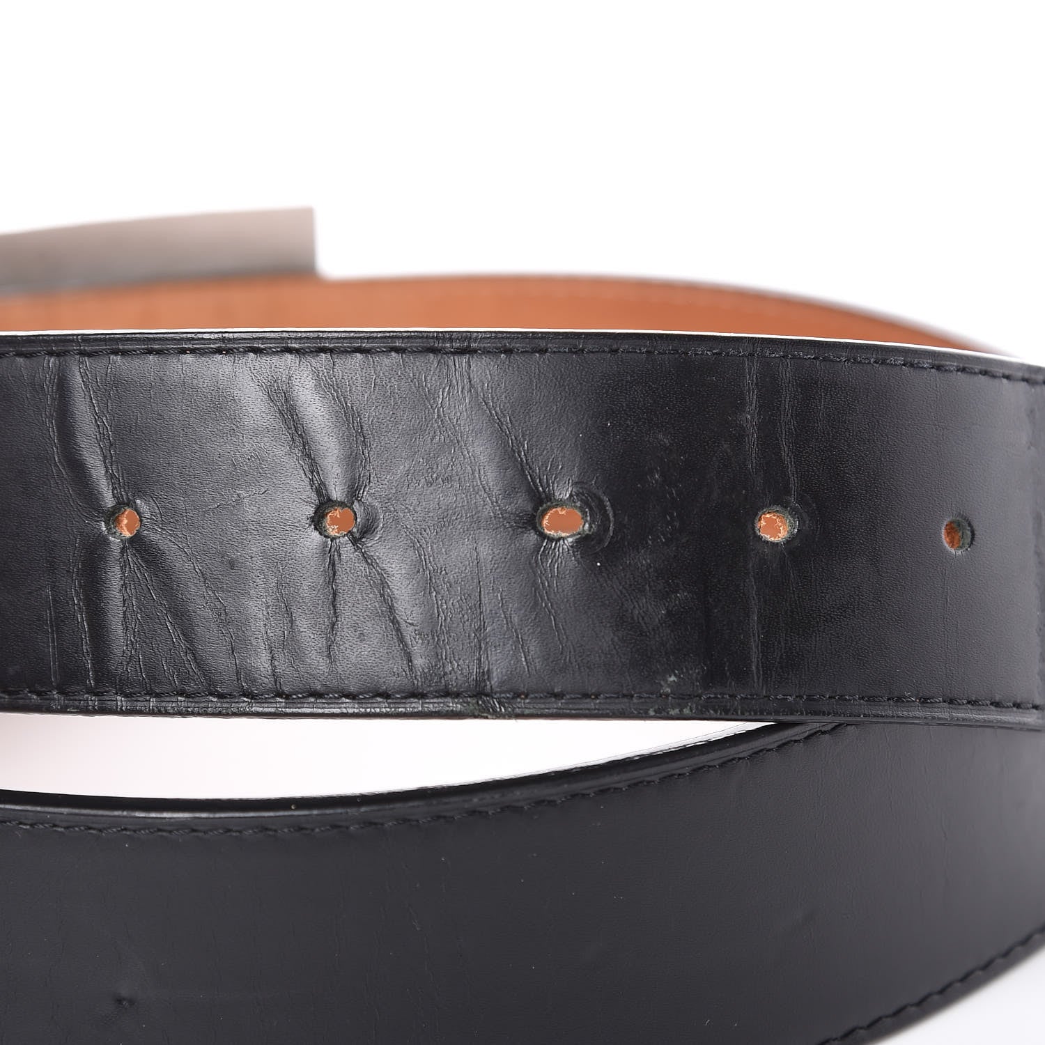 Louis Vuitton Calfskin Jeans Belt 90 36 Black 6 of 12